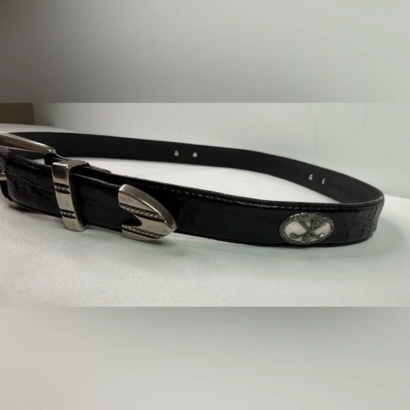 Golf Palisades Full-Grain Cowhide Leather Designer Dress Golf Conchos Belt 36/38 - Picture 2 of 8